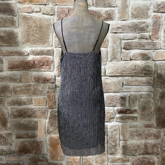 Bar III Sheer Metallic Slip Dress. Shortened. Size XL - Picture 3 of 6